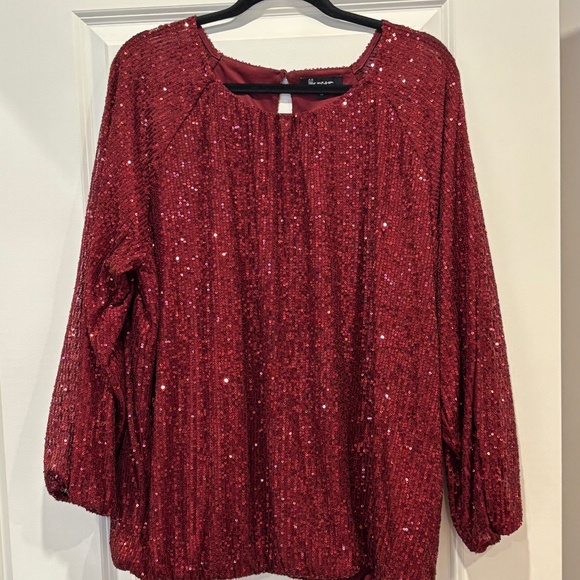 Red Sequin Top - Picture 1 of 6